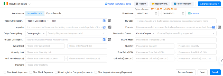 爱尔兰海关数据,海关数据,凯发K8海关数据