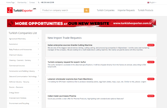 土耳其出口商 & 批发商目录